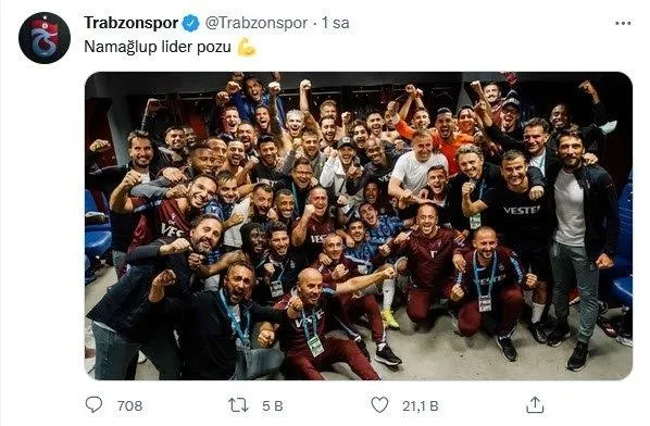 Trabzonspor'dan Fenerbahçe maçı sonrası paylaşım! - 1