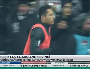Beşiktaş'ta Adriano sevinci