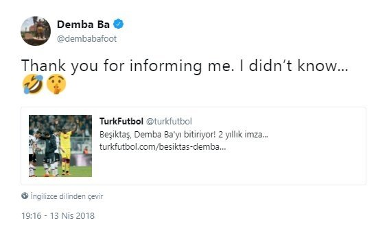 Demba Ba’dan flaş Beşiktaş açıklaması!