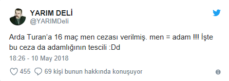 Arda Turan’a 16 maçlık cezanın ardından sosyal medya yıkıldı