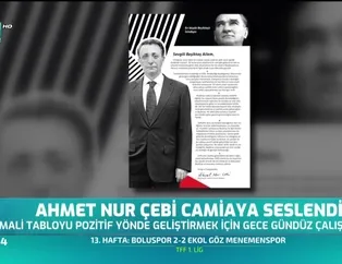 Ahmet Nur Çebi camiaya seslendi