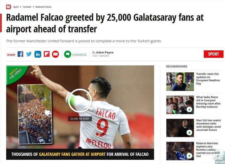Galatasaray taraftarının Falcao karşılaması dünyayı şaşırttı! Galatasaray taraftarının Falcao karşılaması dünyayı şaşırttı!