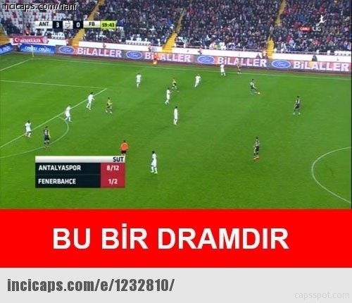 Antalyaspor-Fenerbahçe maçı capsleri