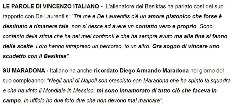 Vincenzo Italiano'dan Napoli ve Beşiktaş itirafı! - 1