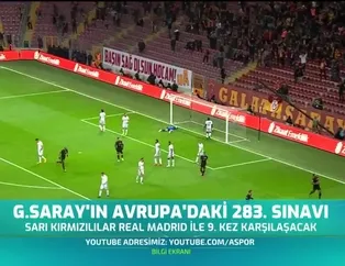 Galatasaray'ın Avrupa'daki 283. sınavı