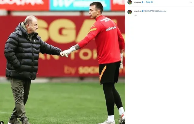 GALATASARAY HABERLERİ - Fernando Muslera'dan Fatih Terim paylaşımı! "İmparator" - 1