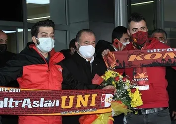 Galatasaray kafilesi Konya'ya geldi