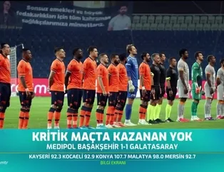 Kritik maçta kazanan yok