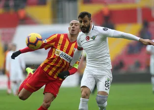 Kayserispor - Akhisarspor maçından kareler!