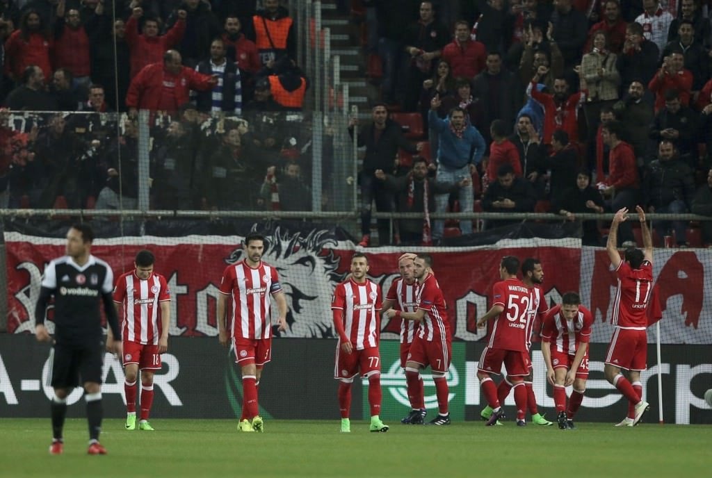 Olympiakos - Beşiktaş maçından kareler