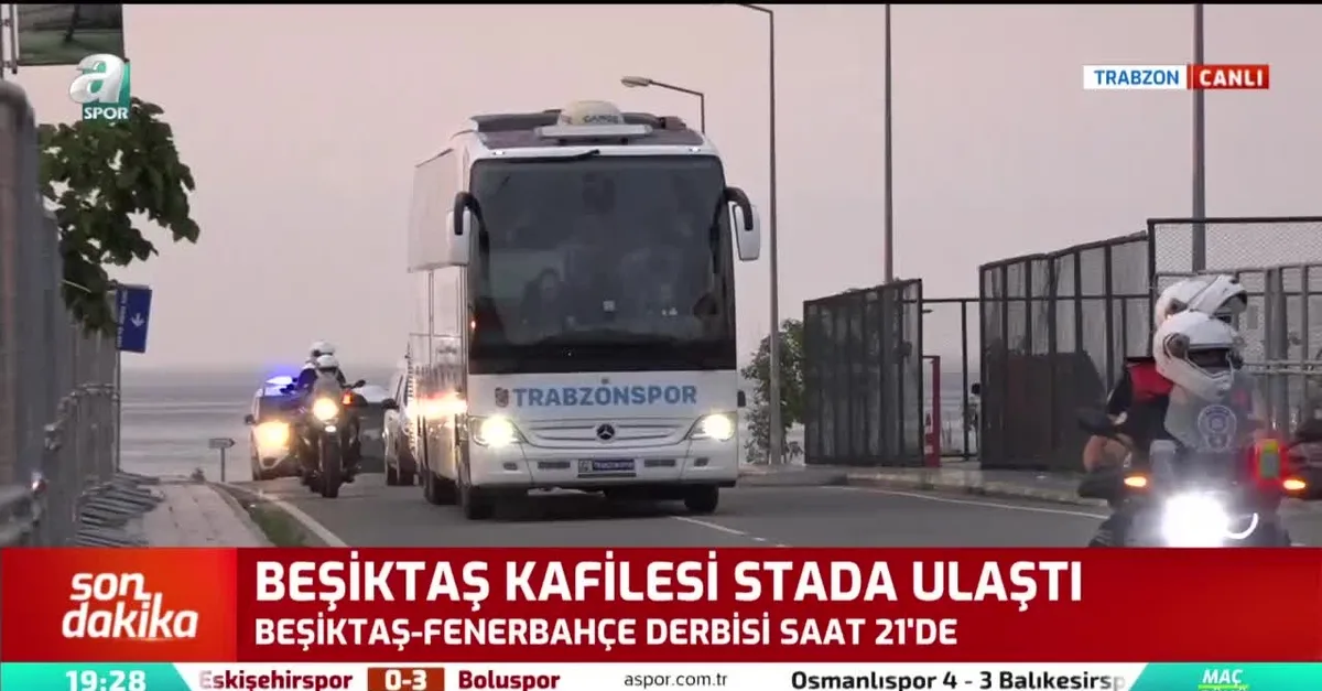 Trabzonspor kafilesi stadyuma ulaştı