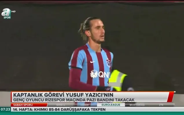 Kaptanlık görevi Yusuf Yazıcı'nın