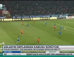 Galatasaray'ın deplasman kabusu sürüyor