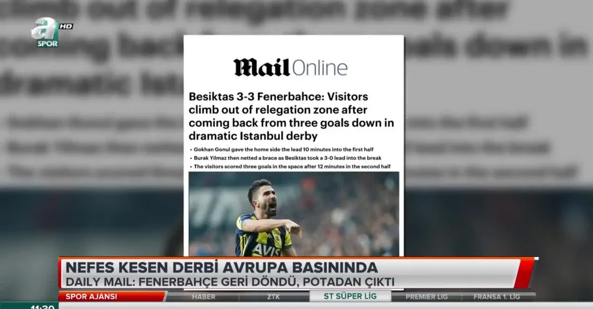 6 gollü dev derbi dış basında