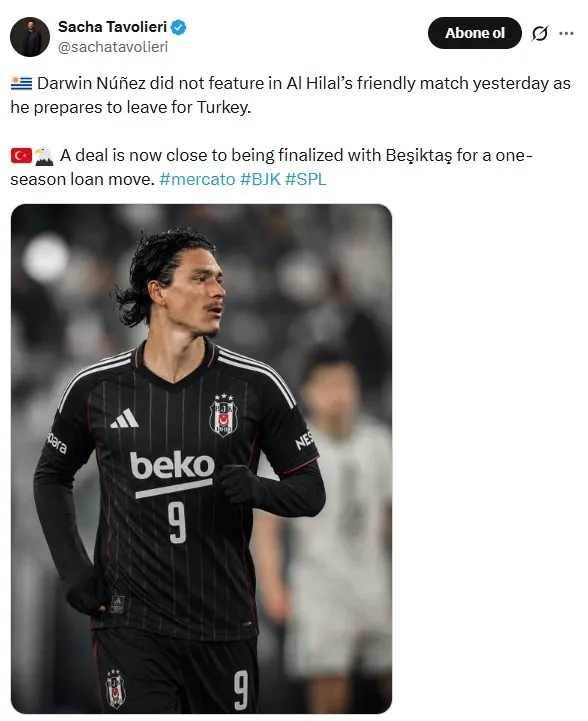 Beşiktaş Darwin Nunez transferinde mutlu sona çok yaklaştı! İşte o gelişme - 1