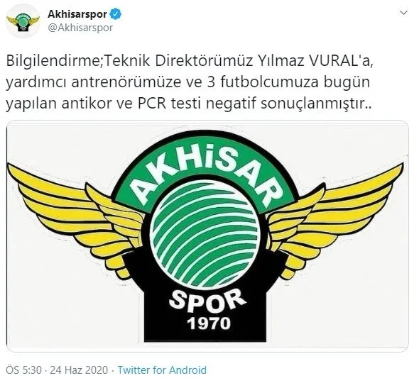 Yılmaz Vural'ın Covid-19 testinin sonucu belli oldu - 1