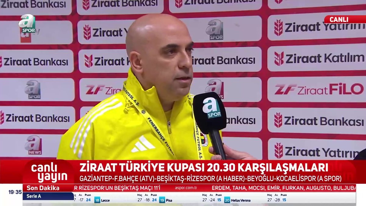 04 Mart 2026 - Fenerbahçe'de Zeki Murat Göle'den Domenico Tedesco açıklaması! - Aspor  Ziraat Türkiye Kupası