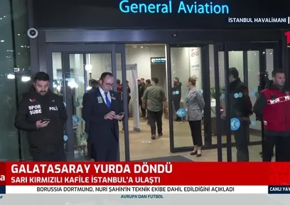 G.Saray kafilesi İstanbul'a indi!