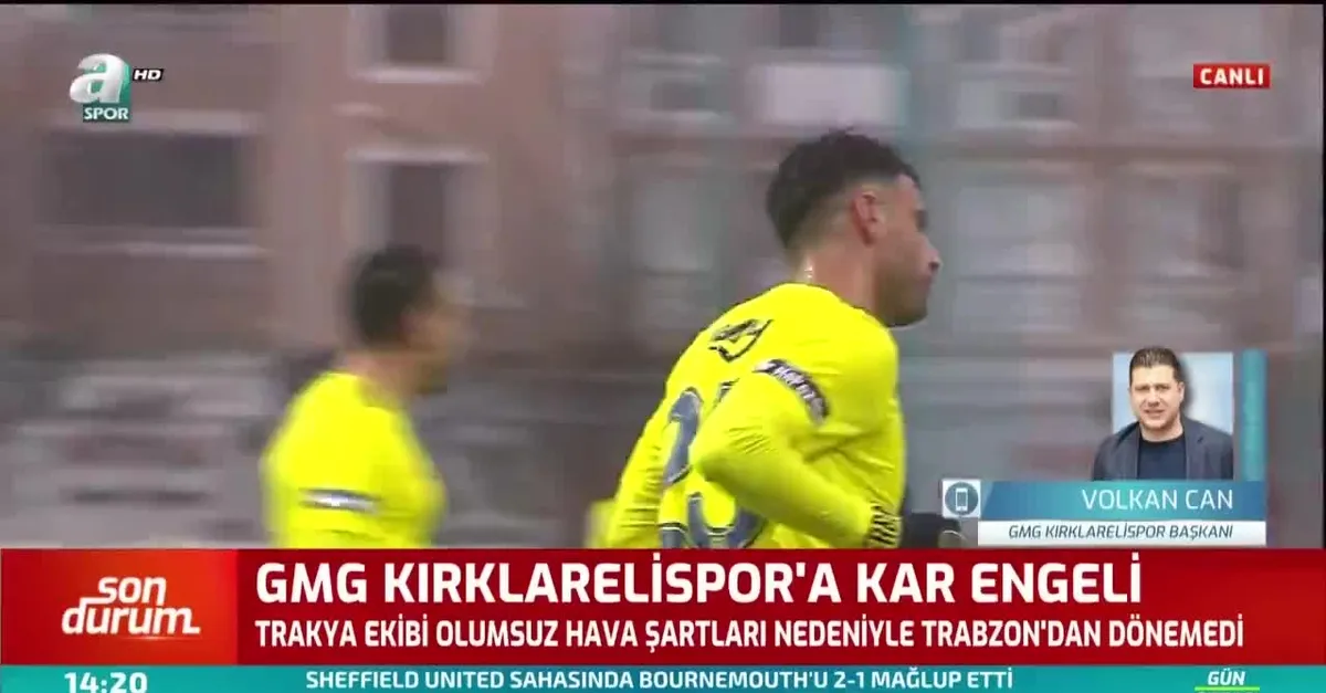 GMG Kırklarelispor'a kar engeli