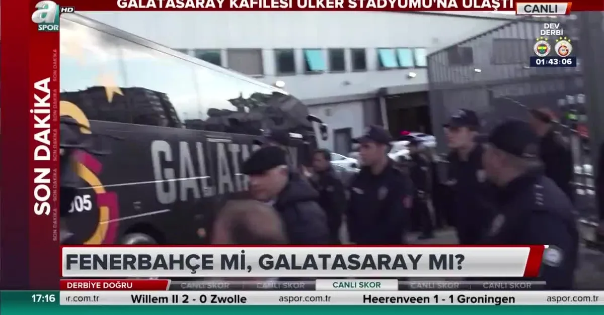 Galatasaray kafilesi Ülker Stadı'na ulaştı