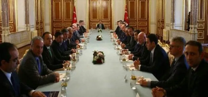 Cumhurbaşkanı Erdoğan 18 kulüp başkanıyla görüşecek
