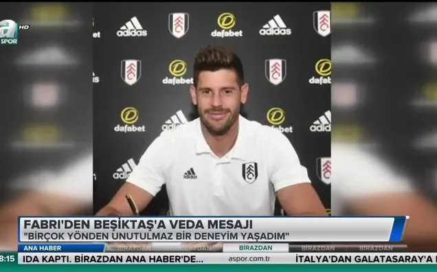 Fabri'den Beşiktaş'a veda mesajı!