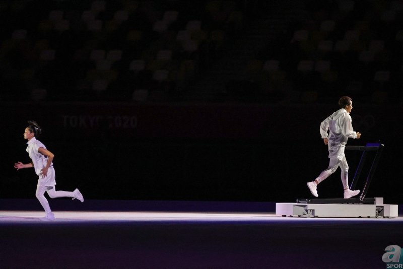 Son dakika spor haberi: Tokyo 2020 Olimpiyatları açılış töreninde dikkat çeken görüntüler!