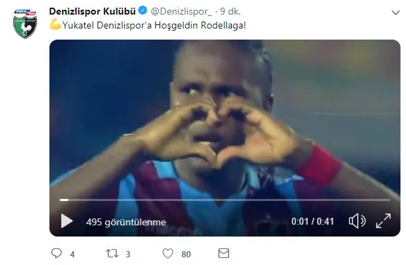 Denizlispor, Hugo Rodallega'yı açıkladı - 1