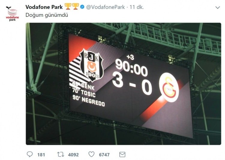 Beşiktaş 3-0 Galatasaray ’caps’leri