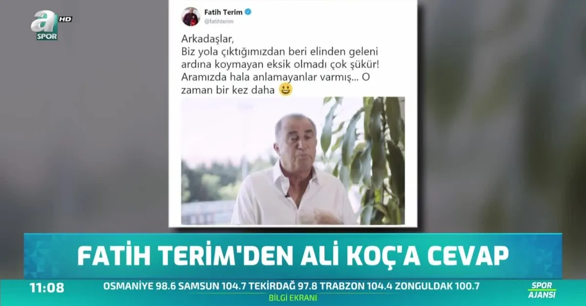 Fatih Terim'den Ali Koç'a cevap