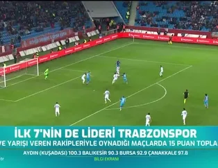 İlk 7'nin lideri Trabzonspor!