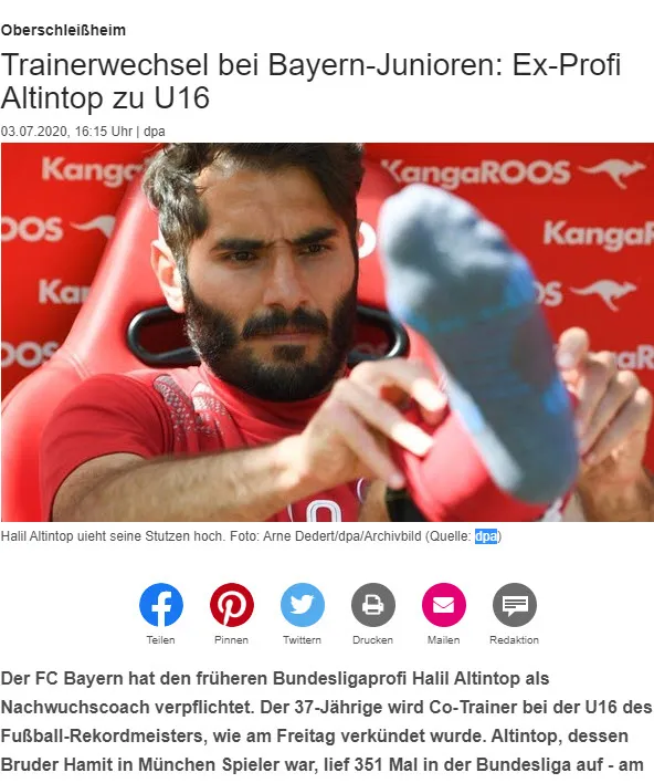 Halil Altıntop Bayern Münih altyapısında görev alacak! - 1