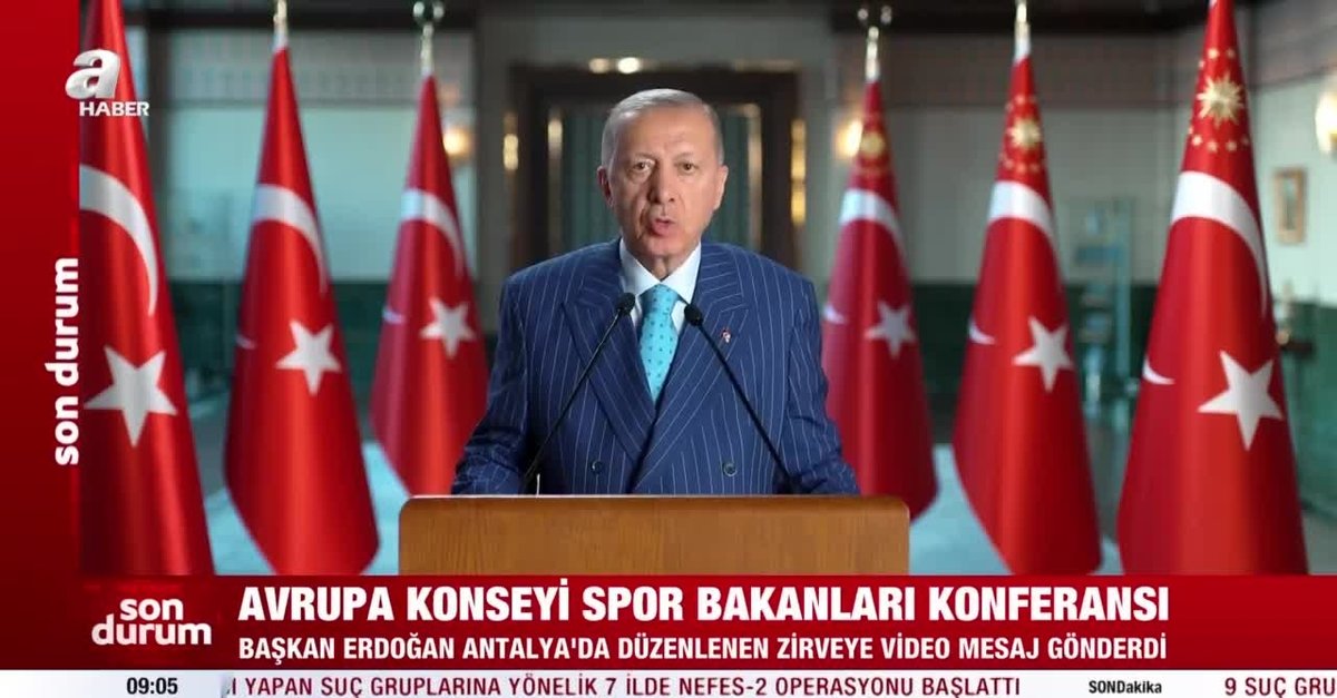 Başkan Erdoğan'dan Avrupa Konseyi 17. Spordan Sorumlu Bakanlar Konferansı'na video mesaj
