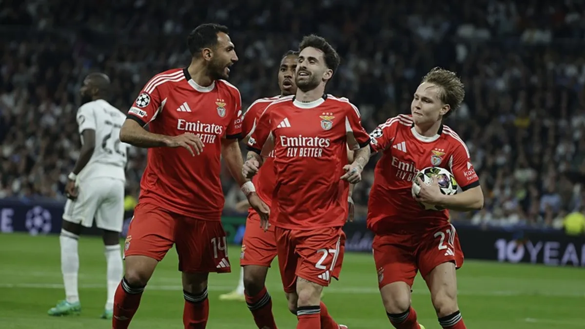 Benfica'nın Real Madrid karşısında golü Rafa Silva'dan