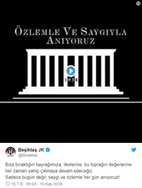 Spor Camiasından 10 Kasım Mesajları