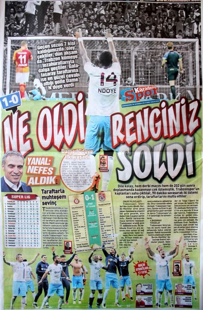 Trabzonspor’un Galatasaray galibiyeti yerel basında