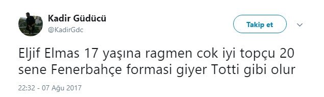 Fenerbahçe’de Elif Elmas çılgınlığı!
