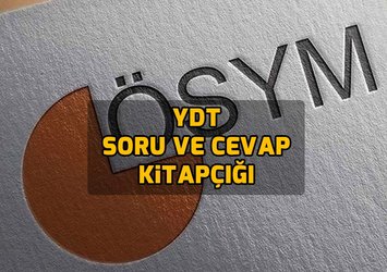 YDT sınavı soru kitapçığı ve cevap anahtarı ne zaman yayınlanacak?