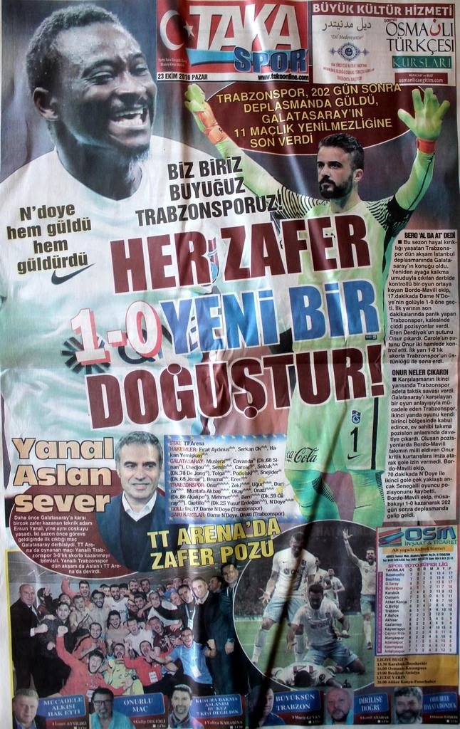 Trabzonspor’un Galatasaray galibiyeti yerel basında