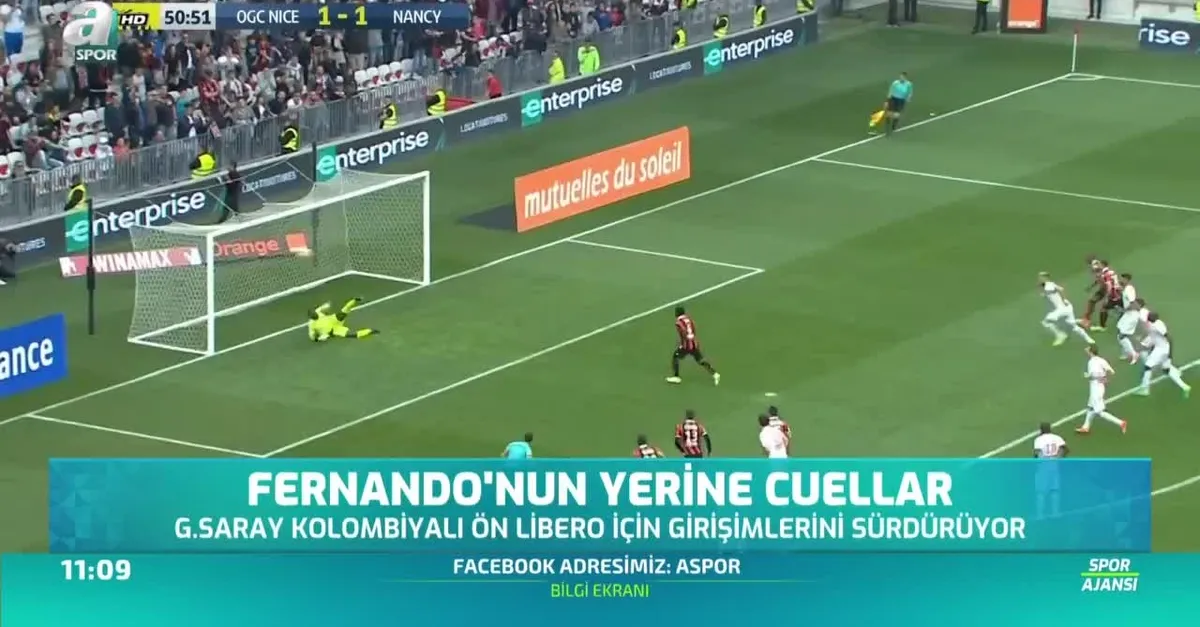 Galatasaray'da Fernando'nun yerine Cuellar