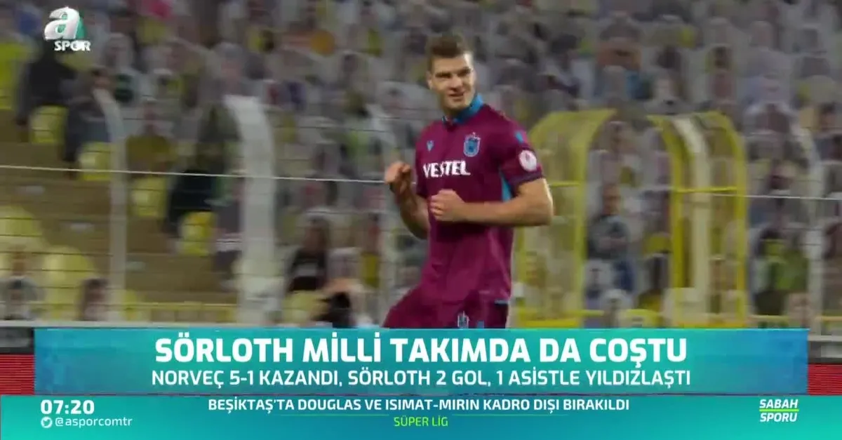 Sörloth milli takımda da coştu