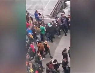 Saldırdı ama dayağı yedi