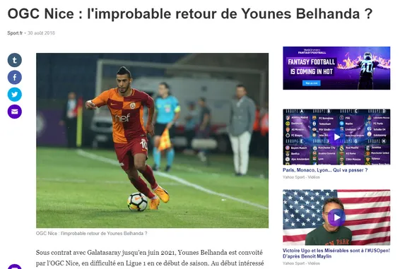 Belhanda için Nice'den Galatasaray'a kiralık teklifi! - 1