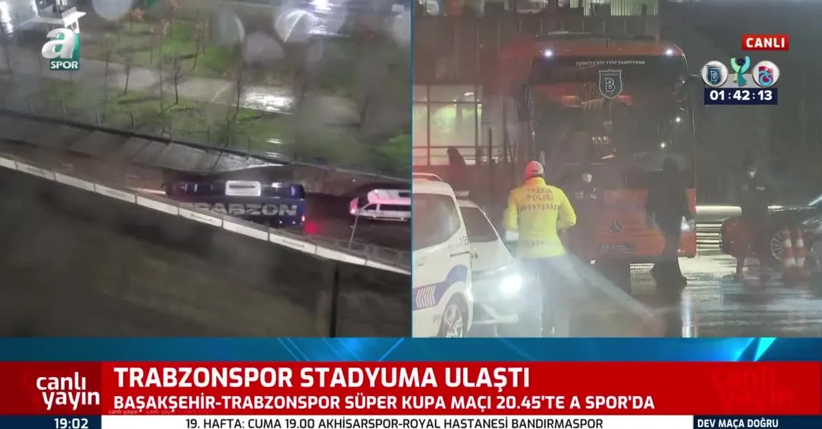 Trabzonspor kafilesi stadyuma ulaştı