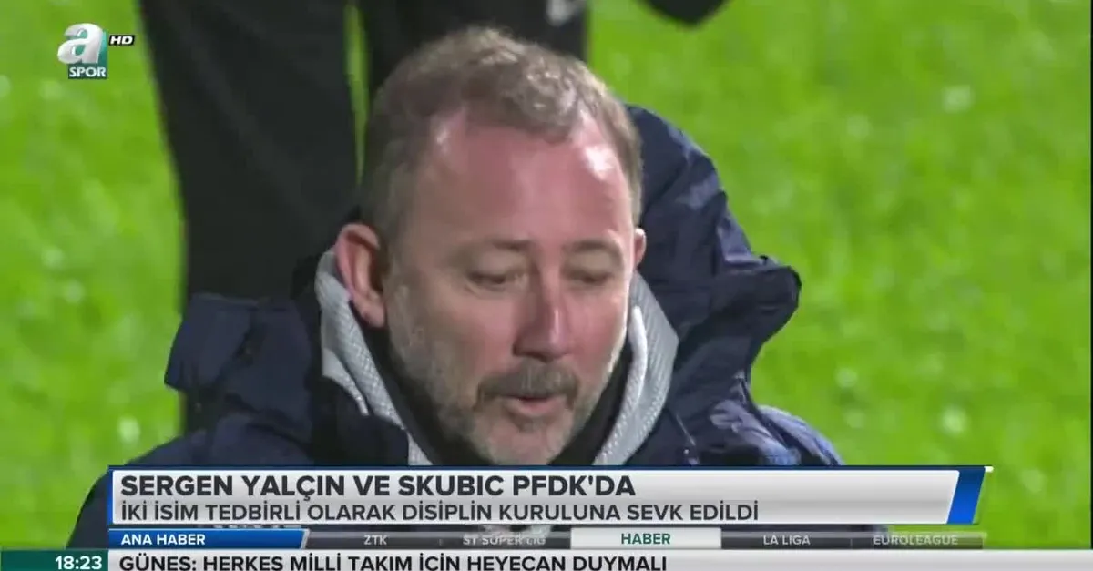 Sergen Yalçın ve Skubic PFDK'da