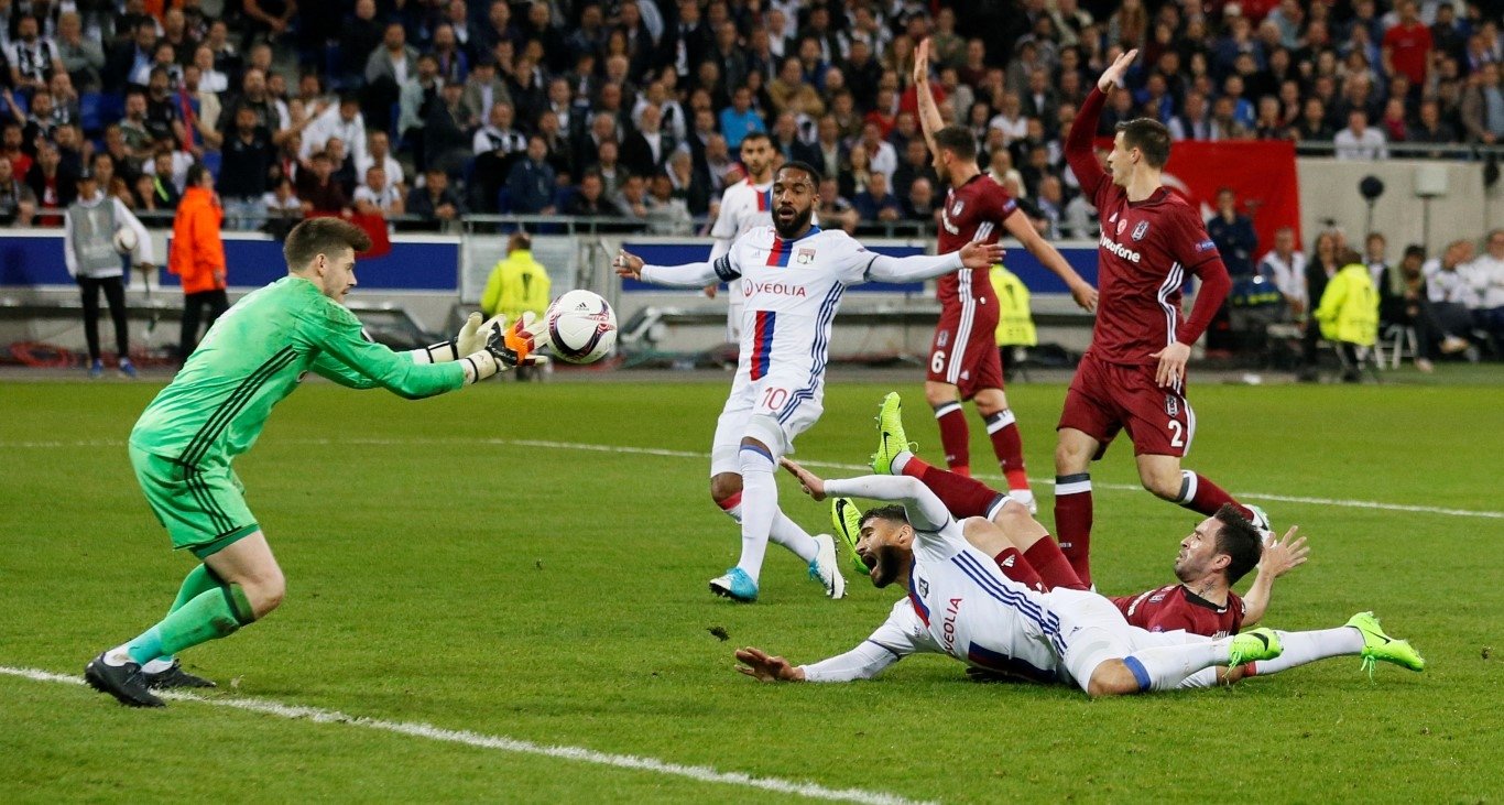Olympique Lyon - Beşiktaş maçından kareler