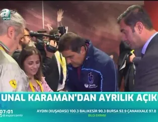 Ünal Karaman'dan ayrılık açıklaması