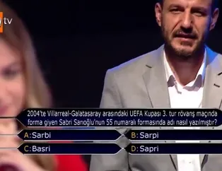 Kim Milyoner Olmak İster'de güldüren Sabri Sarıoğlu sorusu
