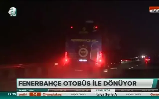 Fenerbahçe otobüs ile döndü