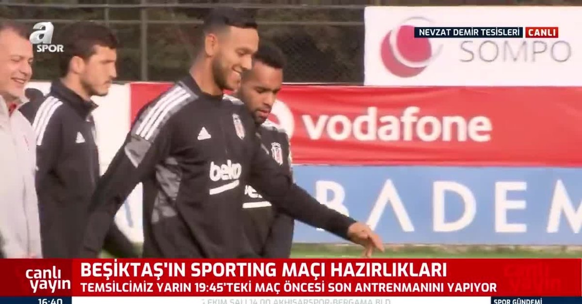 Beşiktaş Sporting maçı öncesi son antrenmanına çıktı
